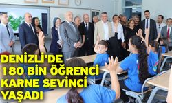 Denizli'de 180 bin öğrenci karne sevinci yaşadı