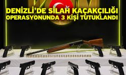 Denizli’de silah kaçakçılığı operasyonunda 3 kişi tutuklandı