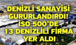 Denizli Sanayisi Gururlandırdı! İSO 500’de 13 Denizlili Firma Yer Aldı
