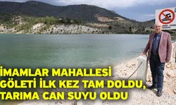 İmamlar Mahallesi Göleti İlk Kez Tam Doldu, Tarıma Can Suyu Oldu
