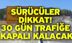 Sürücüler dikkat! 30 gün trafiğe kapalı kalacak