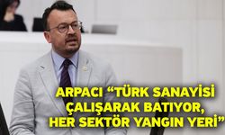 Arpacı “Türk Sanayisi Çalışarak Batıyor, Her Sektör Yangın Yeri”