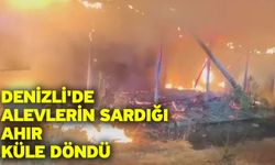 Denizli'de alevlerin sardığı ahır küle döndü