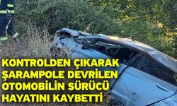 Kontrolden çıkarak şarampole devrilen otomobilin sürücü hayatını kaybetti