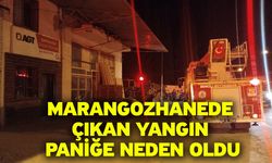 Marangozhanede çıkan yangın paniğe neden oldu