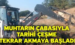 Muhtarın Çabasıyla Tarihi Çeşme Tekrar Akmaya Başladı