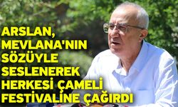 Arslan, Mevlana'nın sözüyle seslenerek herkesi Çameli festivaline çağırdı