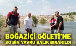 Boğaziçi Göleti’ne 30 Bin Yavru Balık Bırakıldı