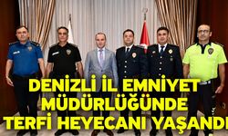 Denizli İl Emniyet Müdürlüğünde terfi heyecanı yaşandı
