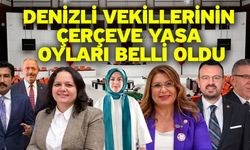 Denizli Vekillerinin Çerçeve Yasa Oyları Belli Oldu