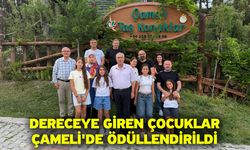 Dereceye giren çocuklar Çameli'de ödüllendirildi