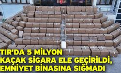 TIR'da 5 Milyon Kaçak Sigara Ele Geçirildi, Emniyet Binasına Sığmadı