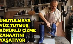 Unutulmaya yüz tutmuş körüklü çizme zanaatını yaşatıyor