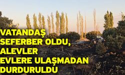 Vatandaş seferber oldu, alevler evlere ulaşmadan durduruldu