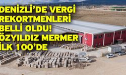 Denizli’de vergi rekortmenleri belli oldu! Özyıldız Mermer ilk 100’de