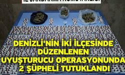 Denizli'nin iki ilçesinde düzenlenen uyuşturucu operasyonunda 2 şüpheli tutuklandı
