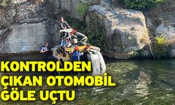 Kontrolden Çıkan Otomobil Göle Uçtu