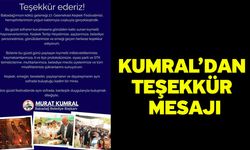 Kumral’dan Teşekkür Mesajı