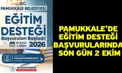 Pamukkale’de Eğitim Desteği Başvurularında Son Gün 2 Ekim