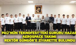 PAÜ’nün TEKNOFEST’teki Gururu Hazar Aerospace Takımı Rektör Güngör’e Ziyarette Bulundu