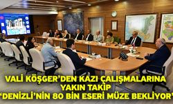 Vali Köşger’den kazı çalışmalarına yakın takip “Denizli’nin 80 bin eseri müze bekliyor”