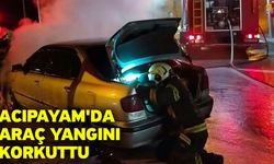 Acıpayam'da araç yangını korkuttu