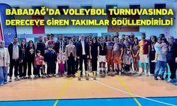 Babadağ’da Voleybol Turnuvasında Dereceye Giren Takımlar Ödüllendirildi