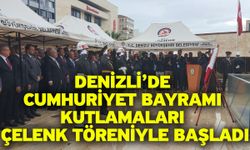 Denizli’de Cumhuriyet Bayramı kutlamaları çelenk töreniyle başladı