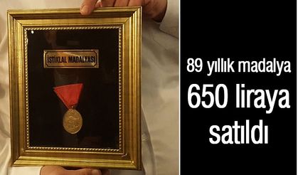 89 yıllık madalya 650 liraya satıldı