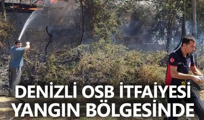 Denizli OSB İtfaiyesi Yangın Bölgesinde