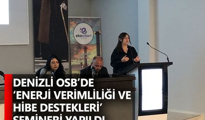 Denizli OSB’de ‘Enerji verimliliği ve hibe destekleri’ semineri yapıldı