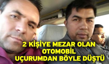 2 Kişiye Mezar Olan Otomobil Uçurumdan Böyle Düştü