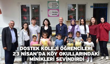 DOSTEK Koleji Öğrencileri 23 Nisan’da Köy Okullarındaki Minikleri Sevindirdi