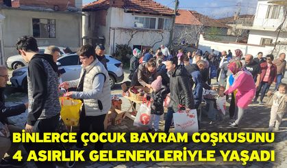 Binlerce çocuk bayram coşkusunu 4 asırlık gelenekleriyle yaşadı