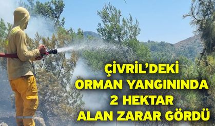 Çivril’deki orman yangınında 2 hektar alan zarar gördü