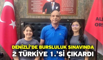 Denizli’de Bursluluk Sınavında 2 Türkiye 1.’si çıkardı
