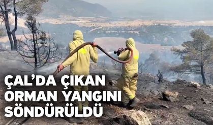 Çal’da çıkan orman yangını söndürüldü