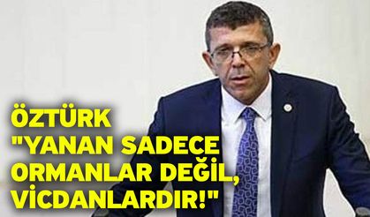 Öztürk "Yanan Sadece Ormanlar Değil, Vicdanlardır!"