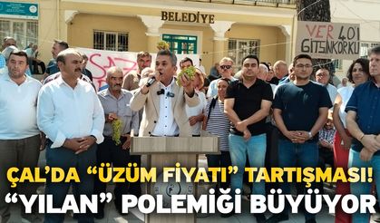 Çal’da “Üzüm Fiyatı” Tartışması! “Yılan” Polemiği Büyüyor