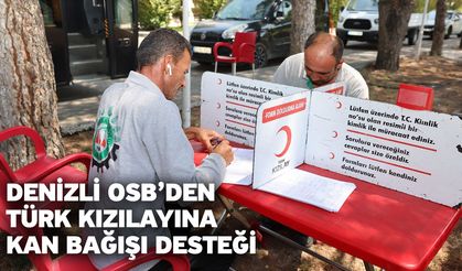 Denizli OSB’den Türk Kızılayına kan bağışı desteği
