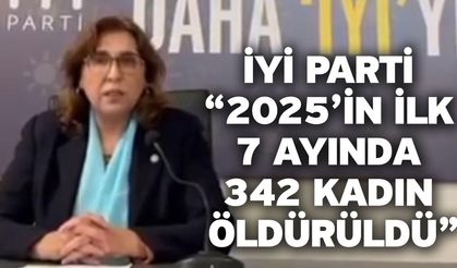 İYİ Parti “2025’in İlk 7 Ayında 342 Kadın Öldürüldü”