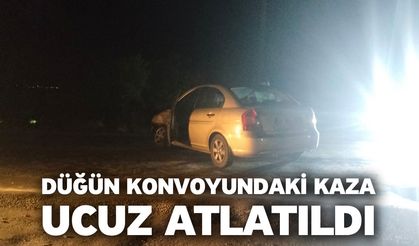 Düğün konvoyunda hatalı sollama kazaya neden oldu