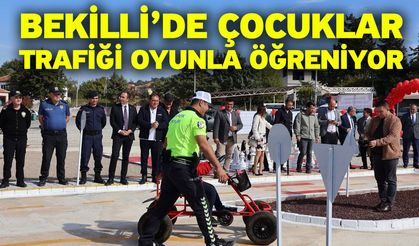 Bekilli’de çocuklar trafiği oyunla öğreniyor