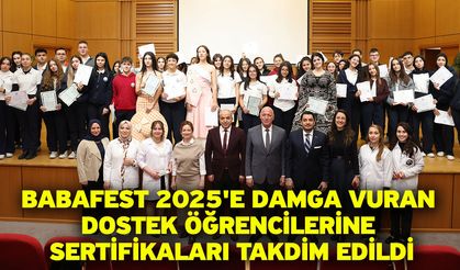 BabaFest 2025'e damga vuran DOSTEK öğrencilerine sertifikaları takdim edildi