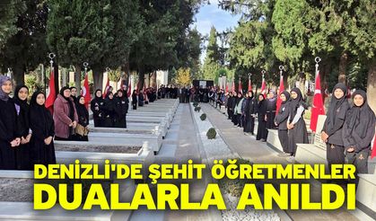 Denizli'de Şehit Öğretmenler Dualarla Anıldı