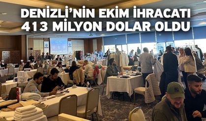 Denizli’nin Ekim ihracatı 413 milyon dolar oldu