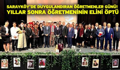 Sarayköy’de Duygulandıran Öğretmenler Günü! Kaymakam Pendik, Yıllar Sonra Öğretmeninin Elini Öptü