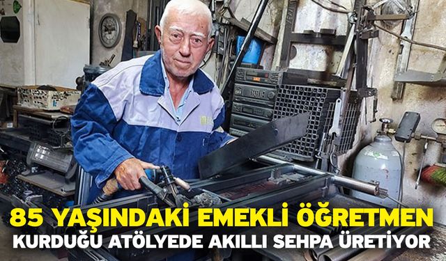 85 Yaşındaki Emekli Öğretmen, Kurduğu Atölyede Akıllı Sehpa Üretiyor