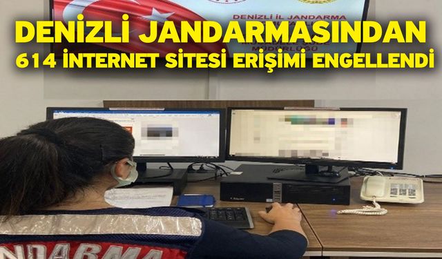 Denizli jandarmasından 614 internet sitesi erişimi engellendi