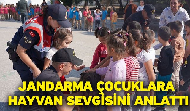 Jandarma Çocuklara Hayvan Sevgisini Anlattı